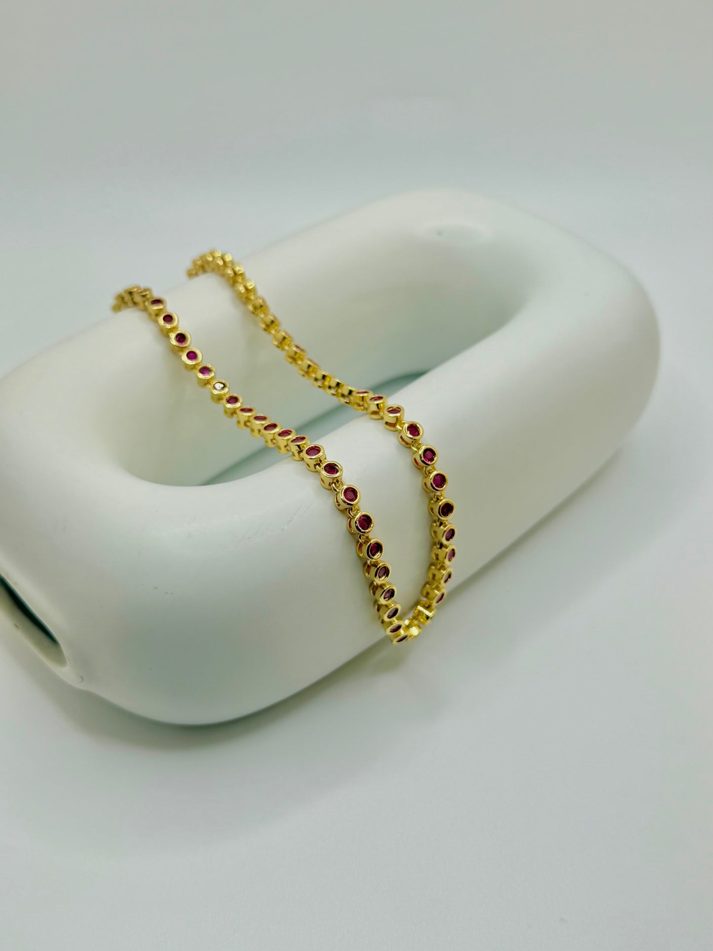 PINK TENNIS NECKLACE