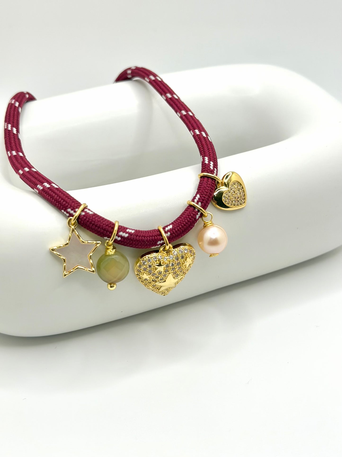 BURGUNDY CORD NECKLACE