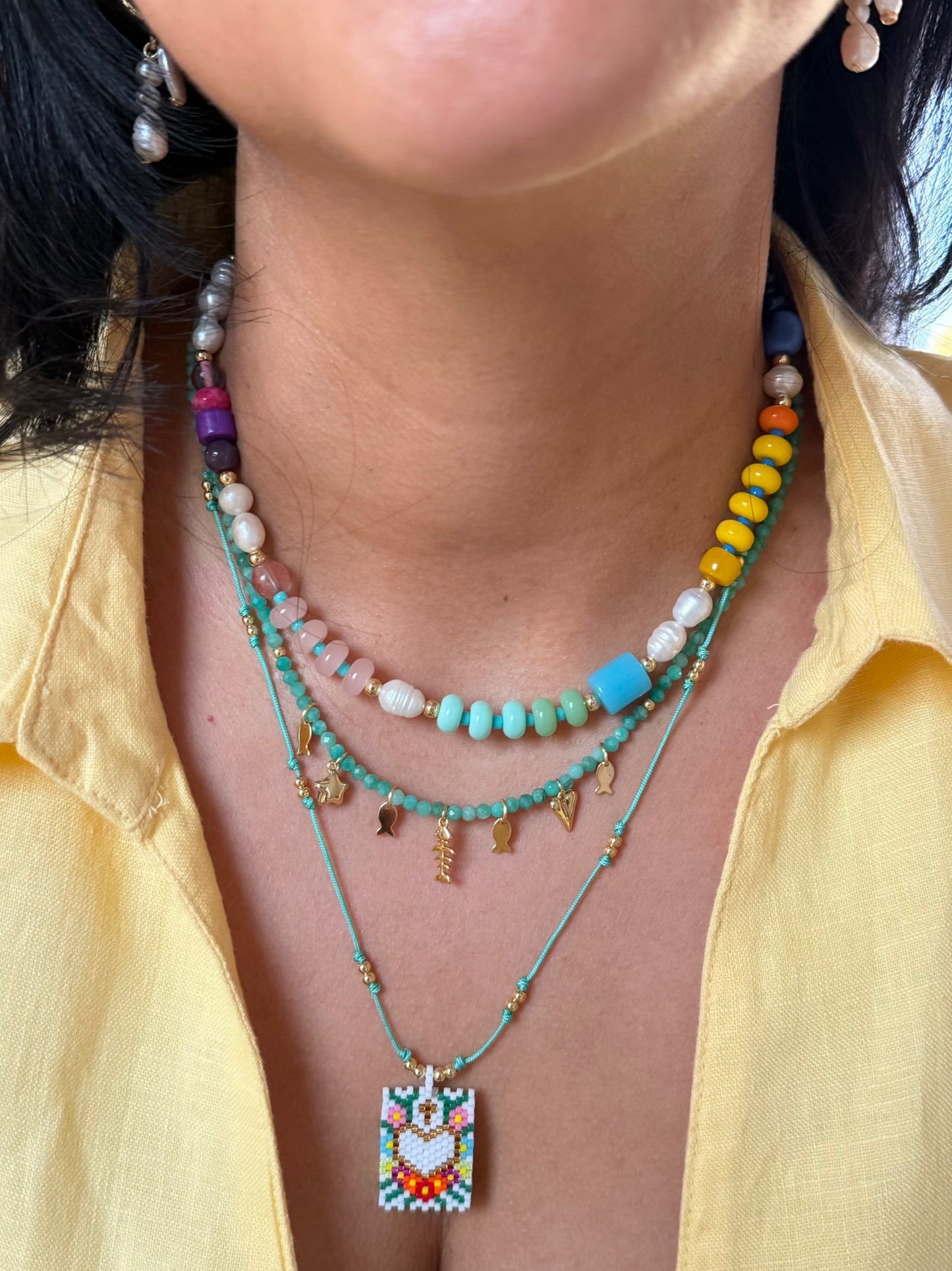 AQUA FISH NECKLACE