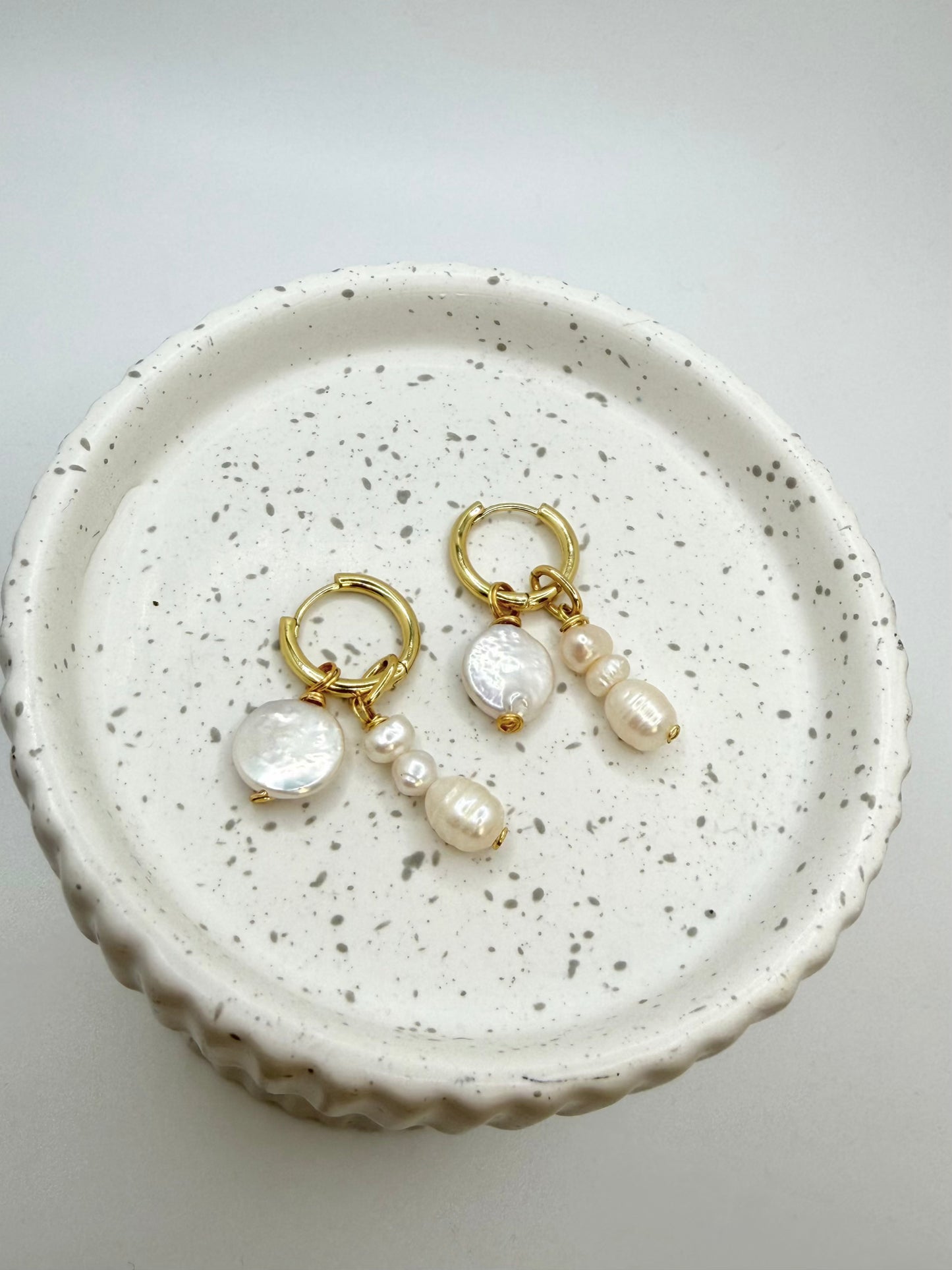 PEARL HOOP EARRING