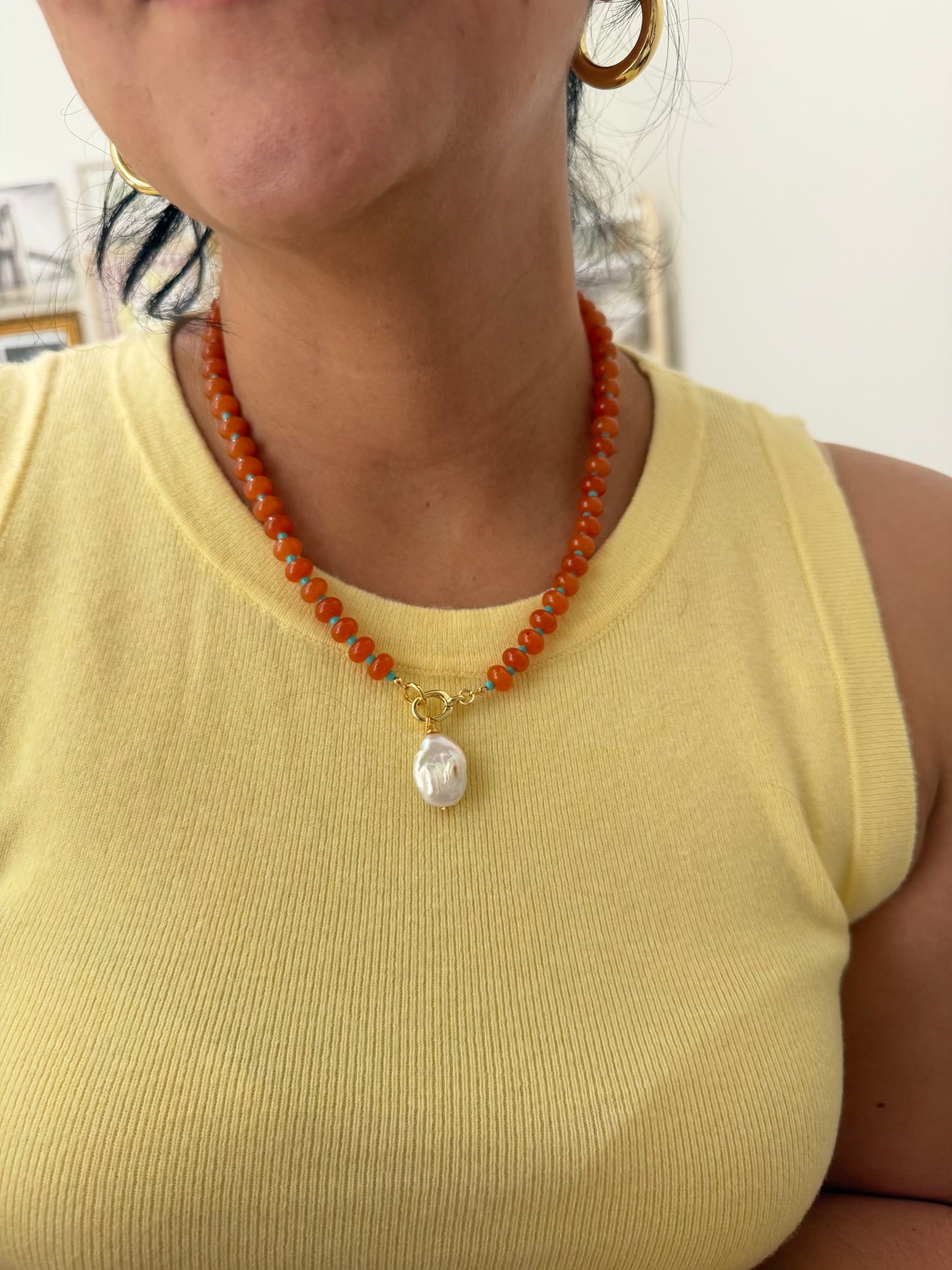 ORANGE SUMMER NECKLACE