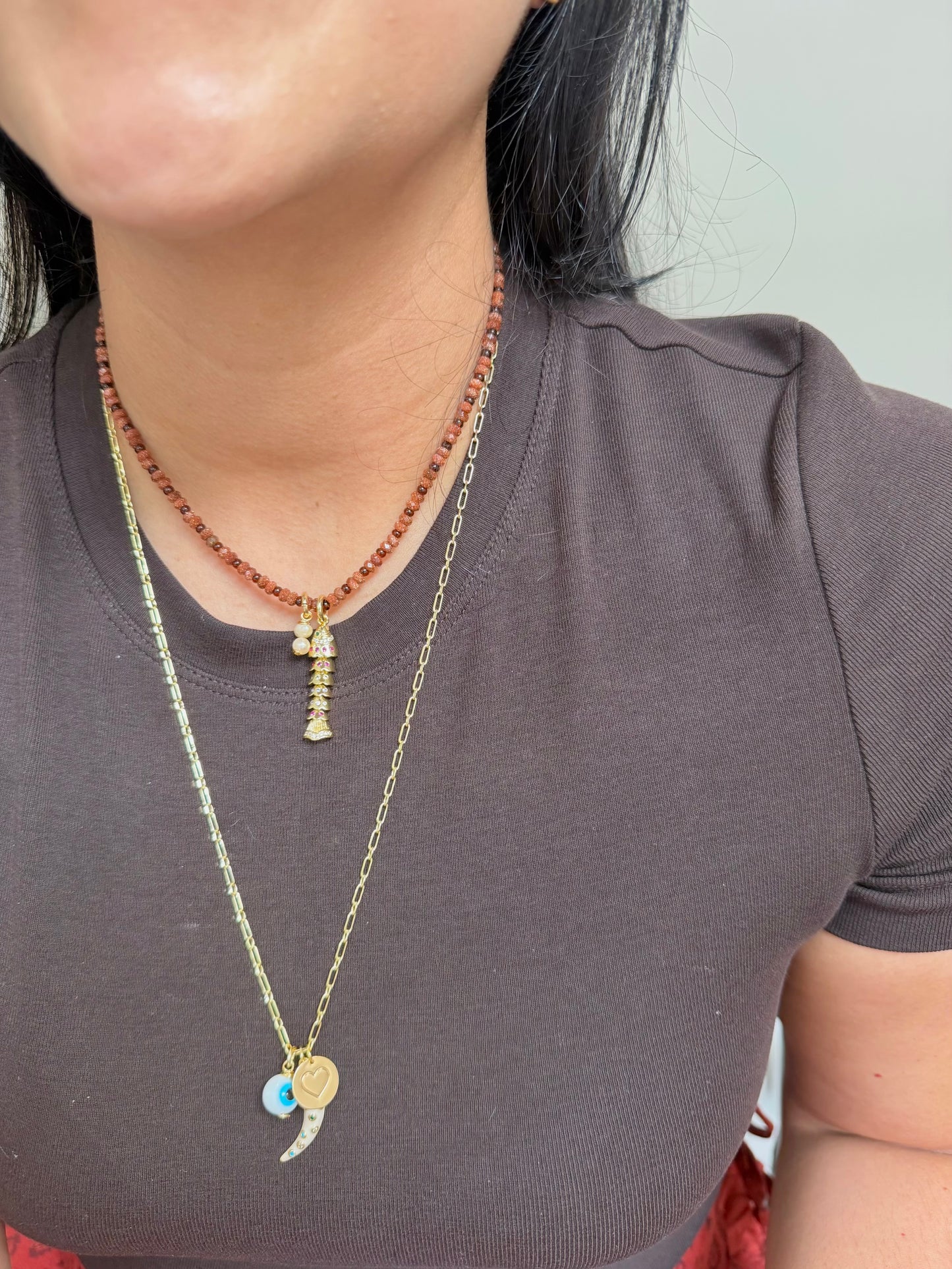 FISH GOLDSTONE NECKLACE