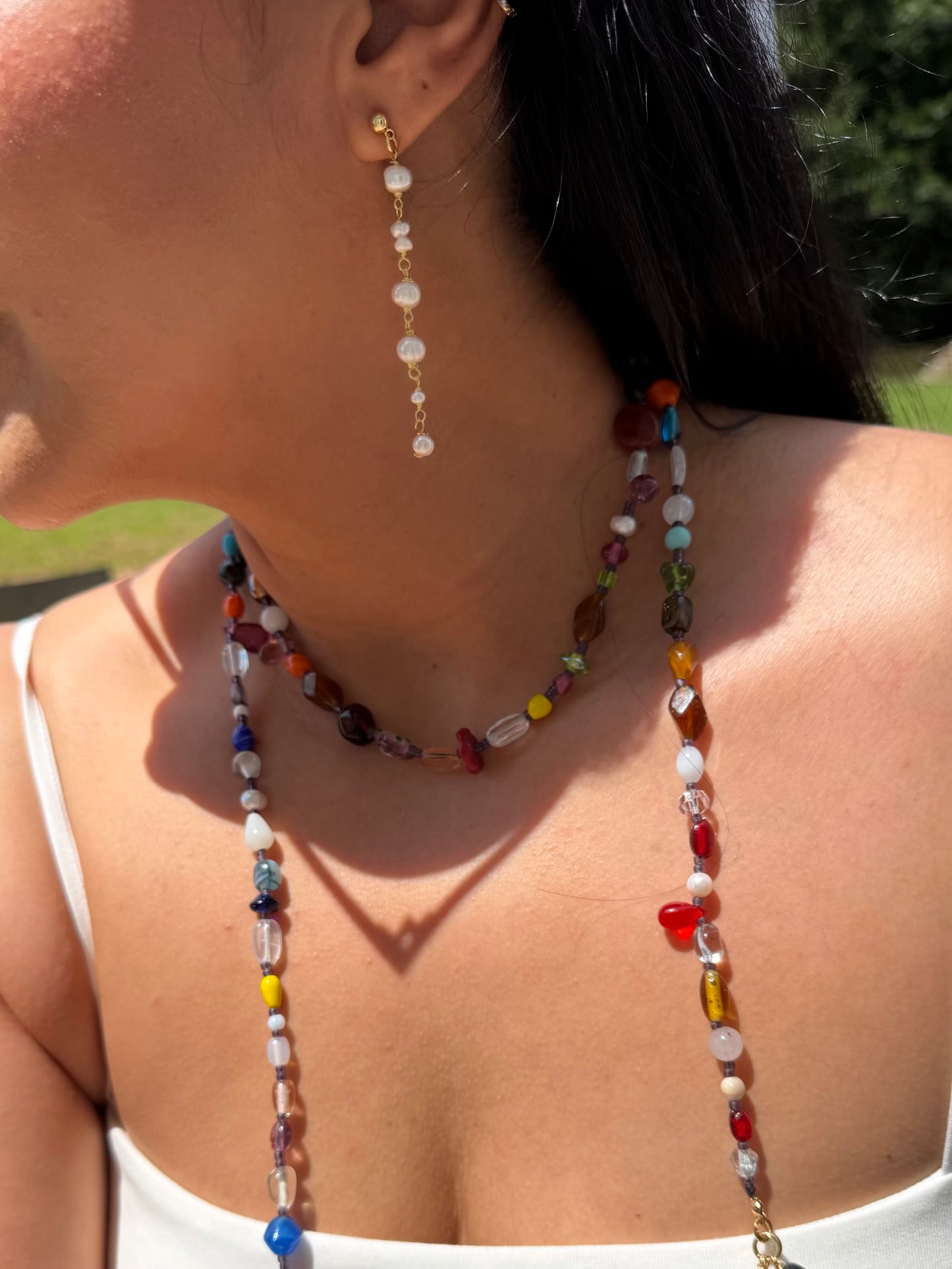 LONG PEARLS EARRING