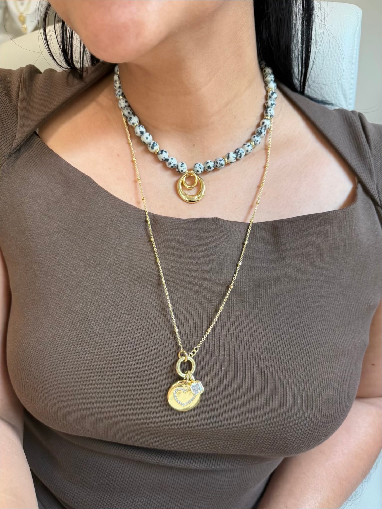 JASPER DÁLMATA NECKLACE