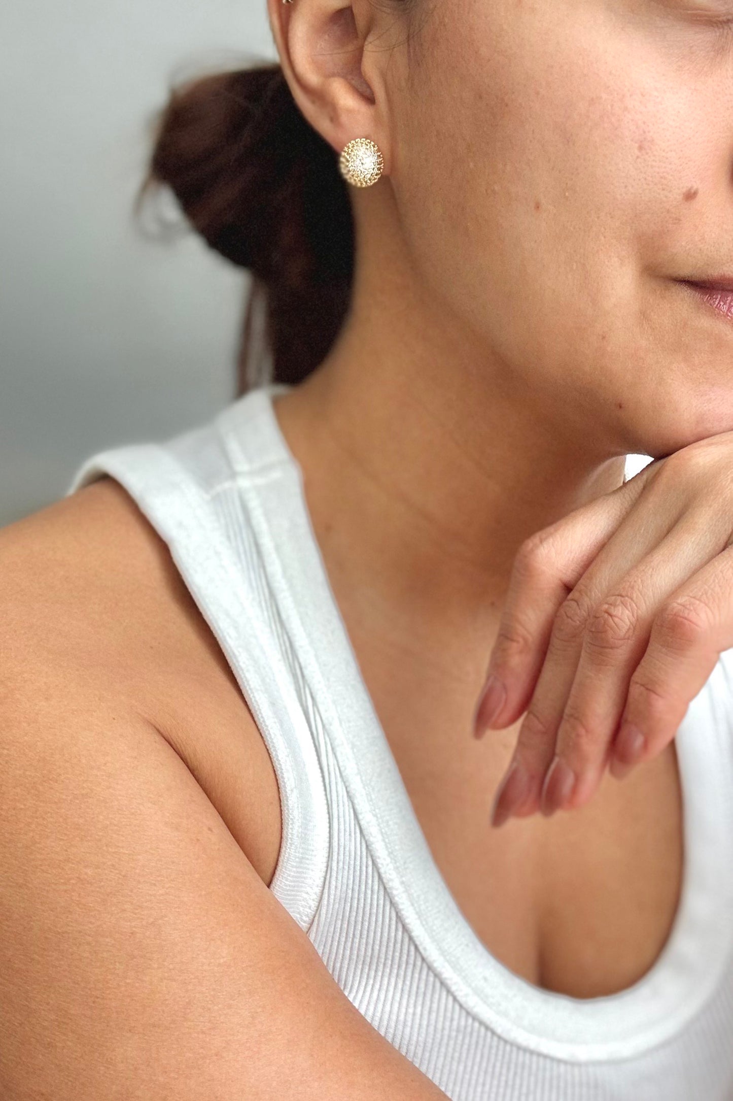 DIAMOND BALL EARRING