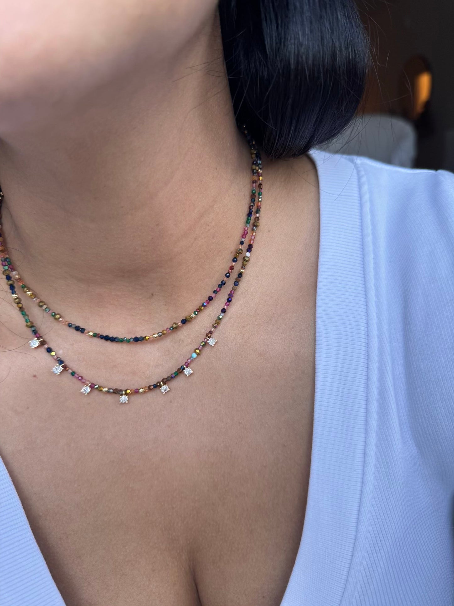 NECKLACE RAINBOW CRYSTAL