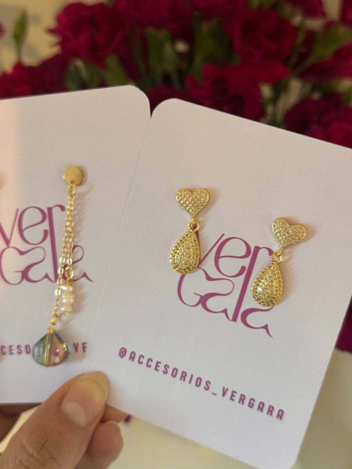 EARRING ZIRCON HEART