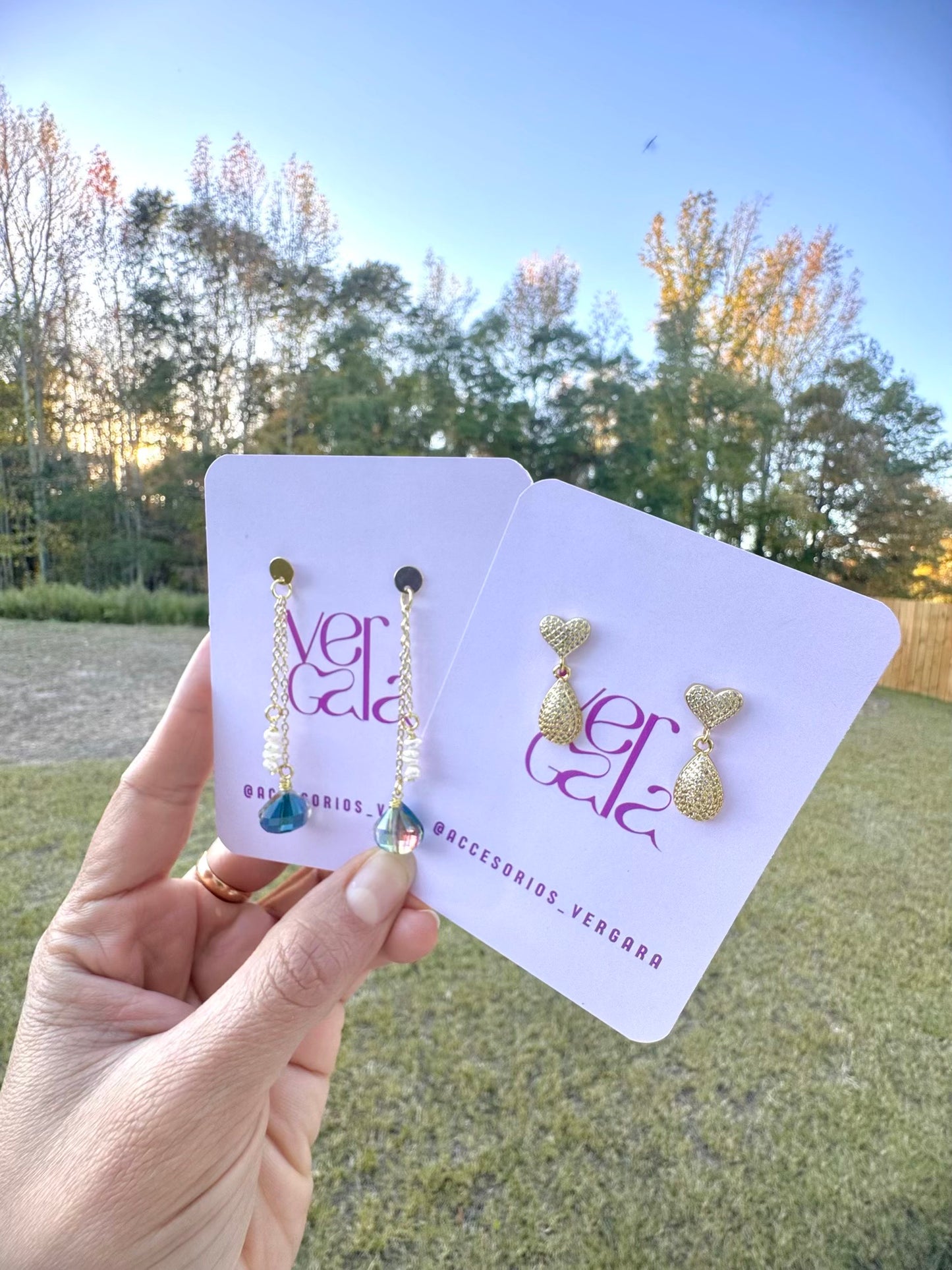 EARRING PURPLE CRYSTAL