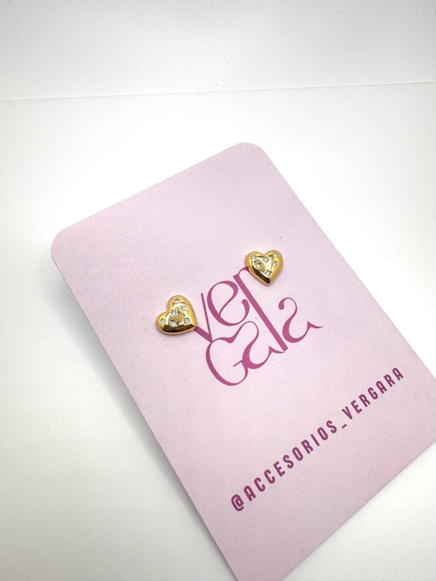 EARRING HEART MINI ZIRCONS