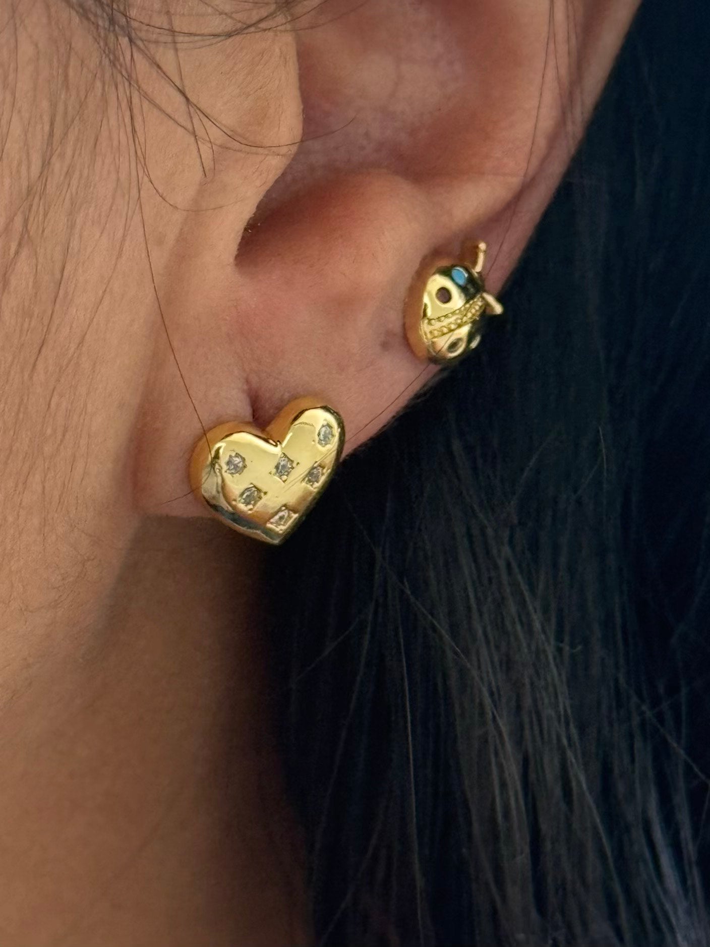 EARRING HEART MINI ZIRCONS