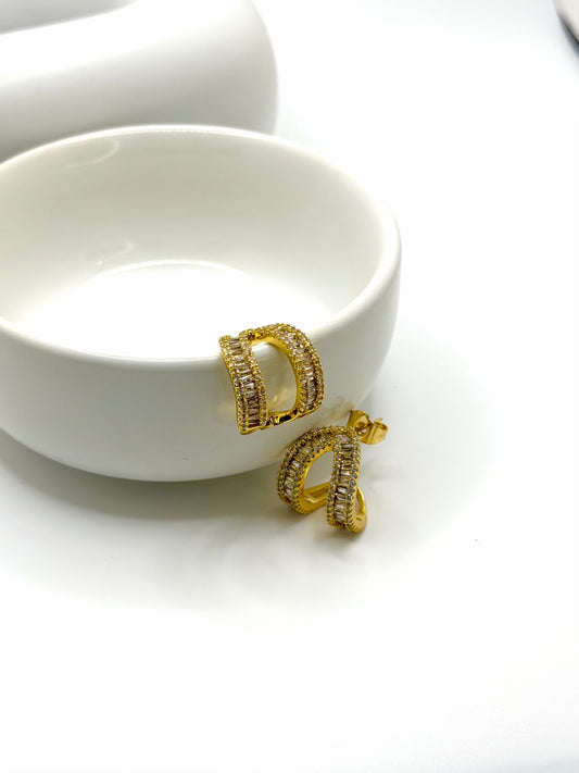 GLITTER ZIRCON EARRING