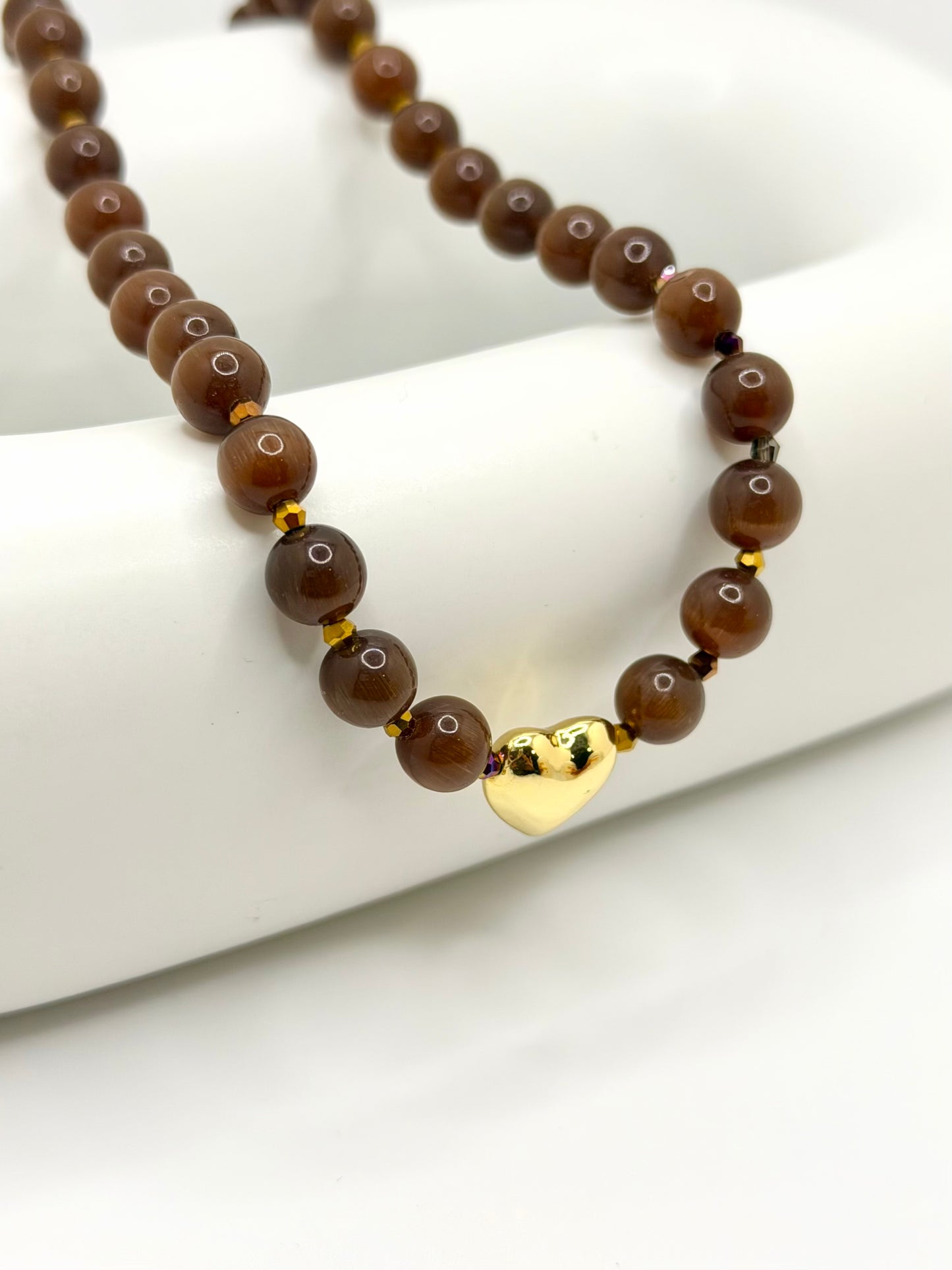 BROWN HEART NECKLACE