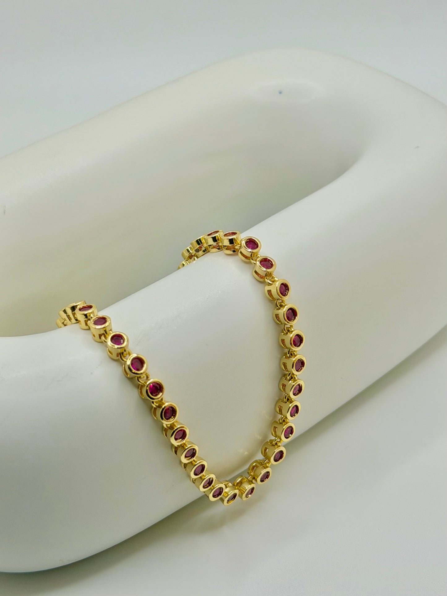 PINK TENNIS NECKLACE