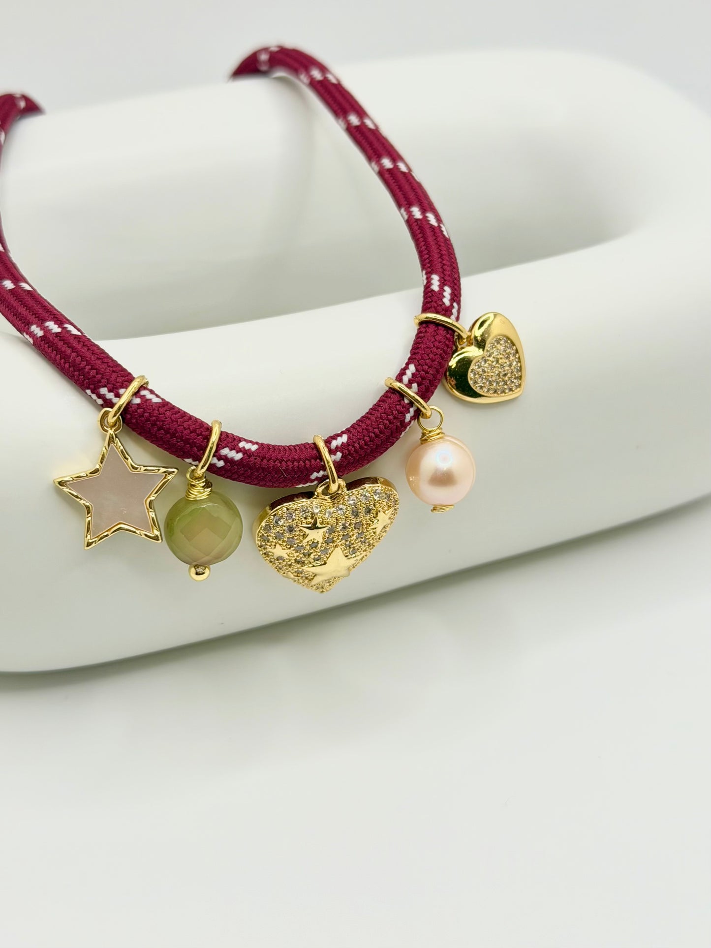 BURGUNDY CORD NECKLACE