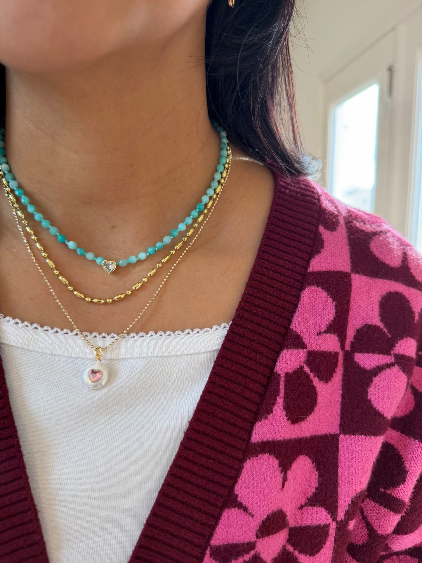CRYSTAL HEART NECKLACE