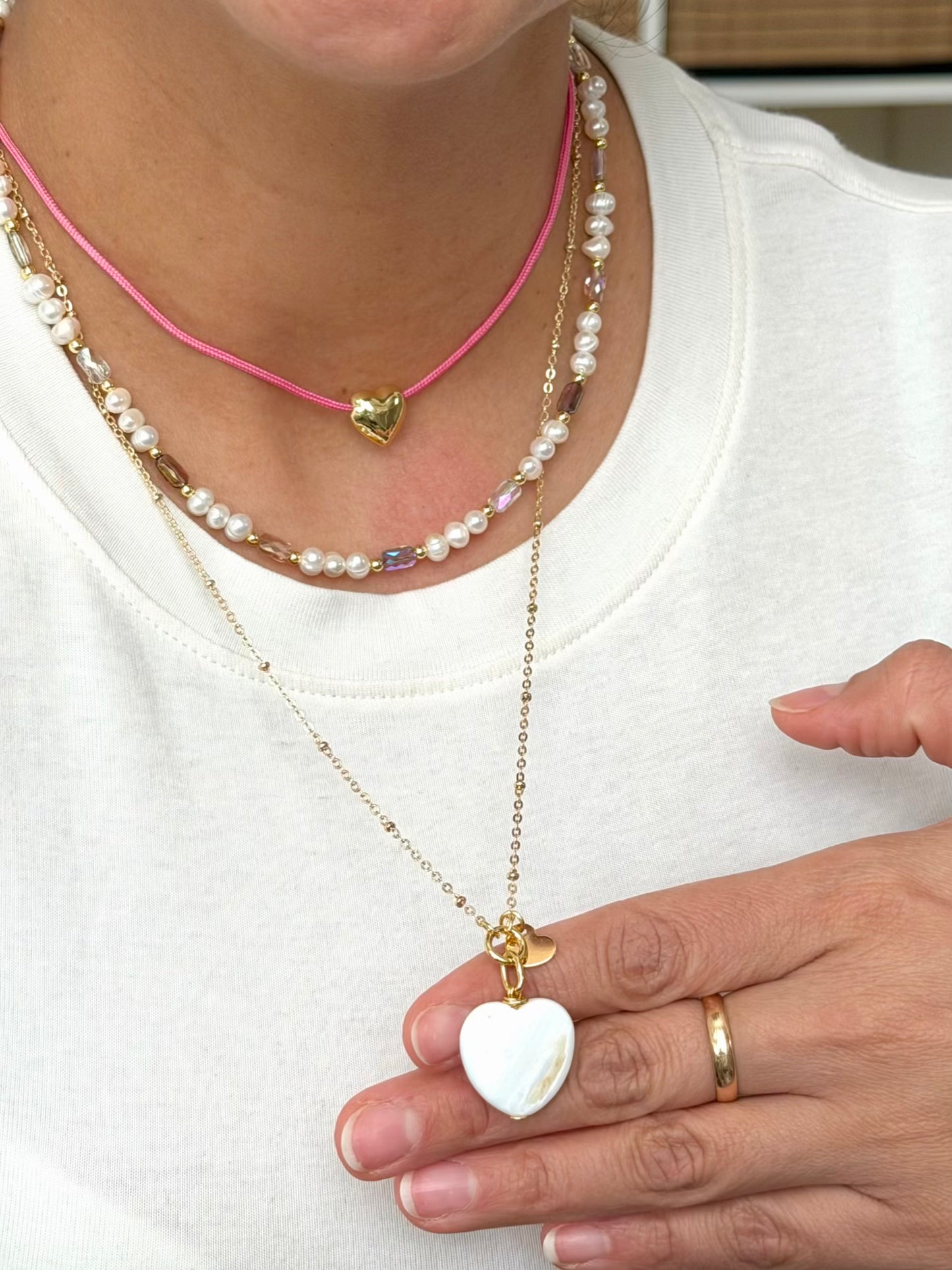 PINK HEART NECKLACE