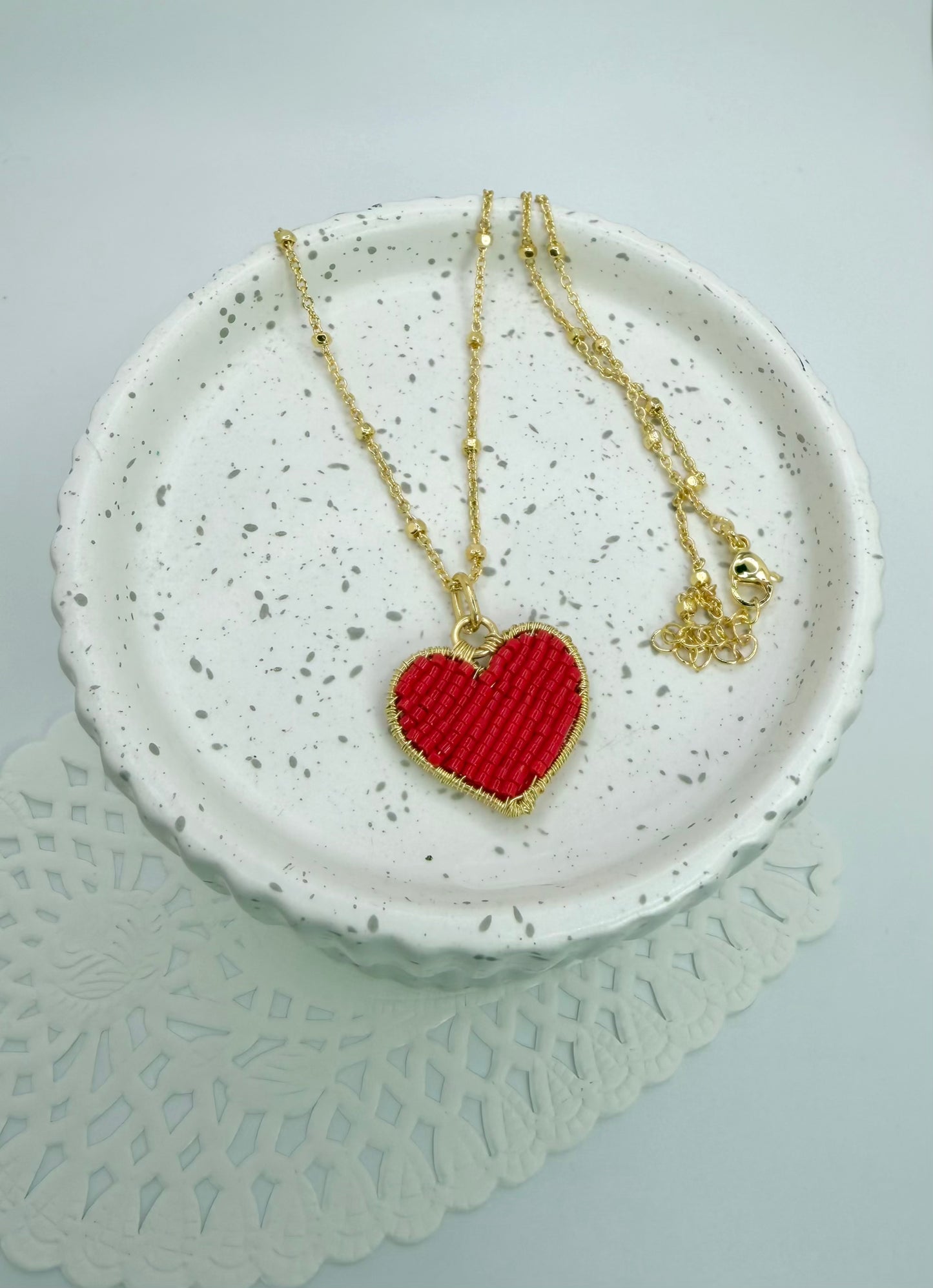 HEART RED NECKLACE