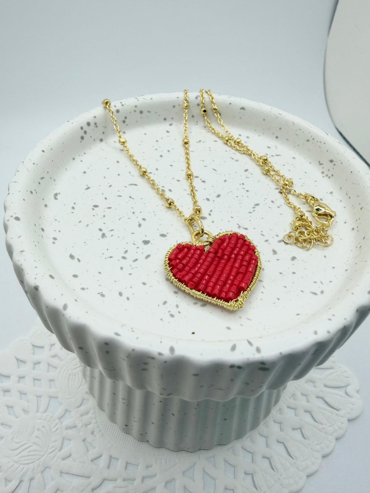 HEART RED NECKLACE