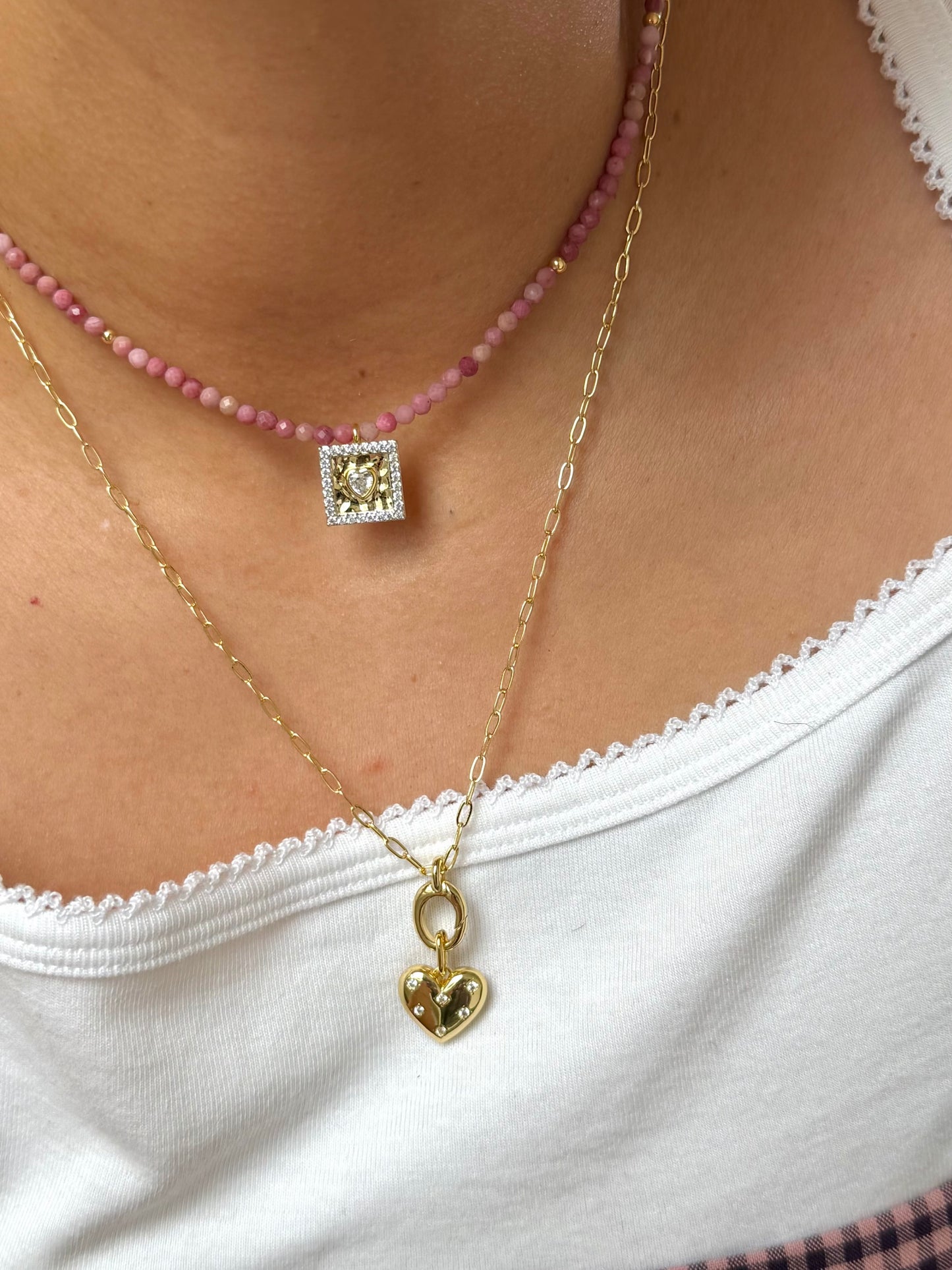 PINK ZIRCONIA NECKLACE
