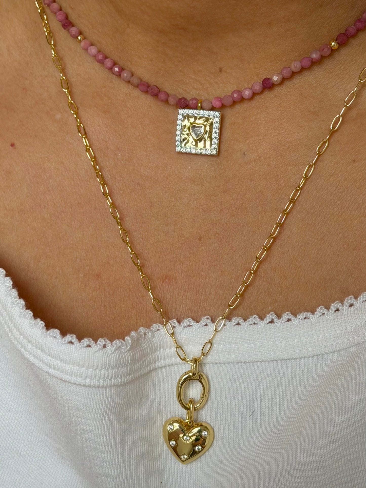 PINK ZIRCONIA NECKLACE