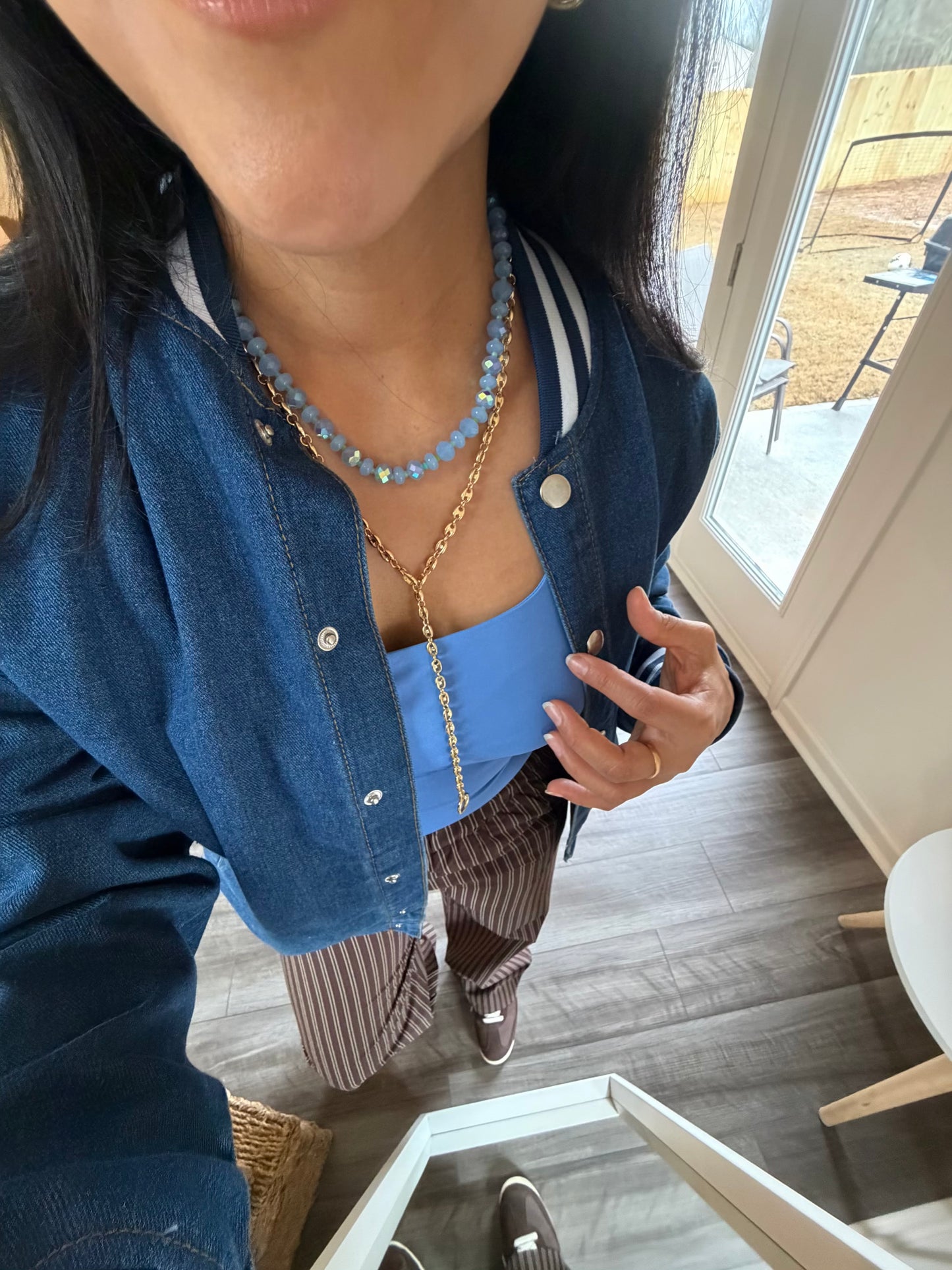 BLUE CRYSTAL NECKLACE