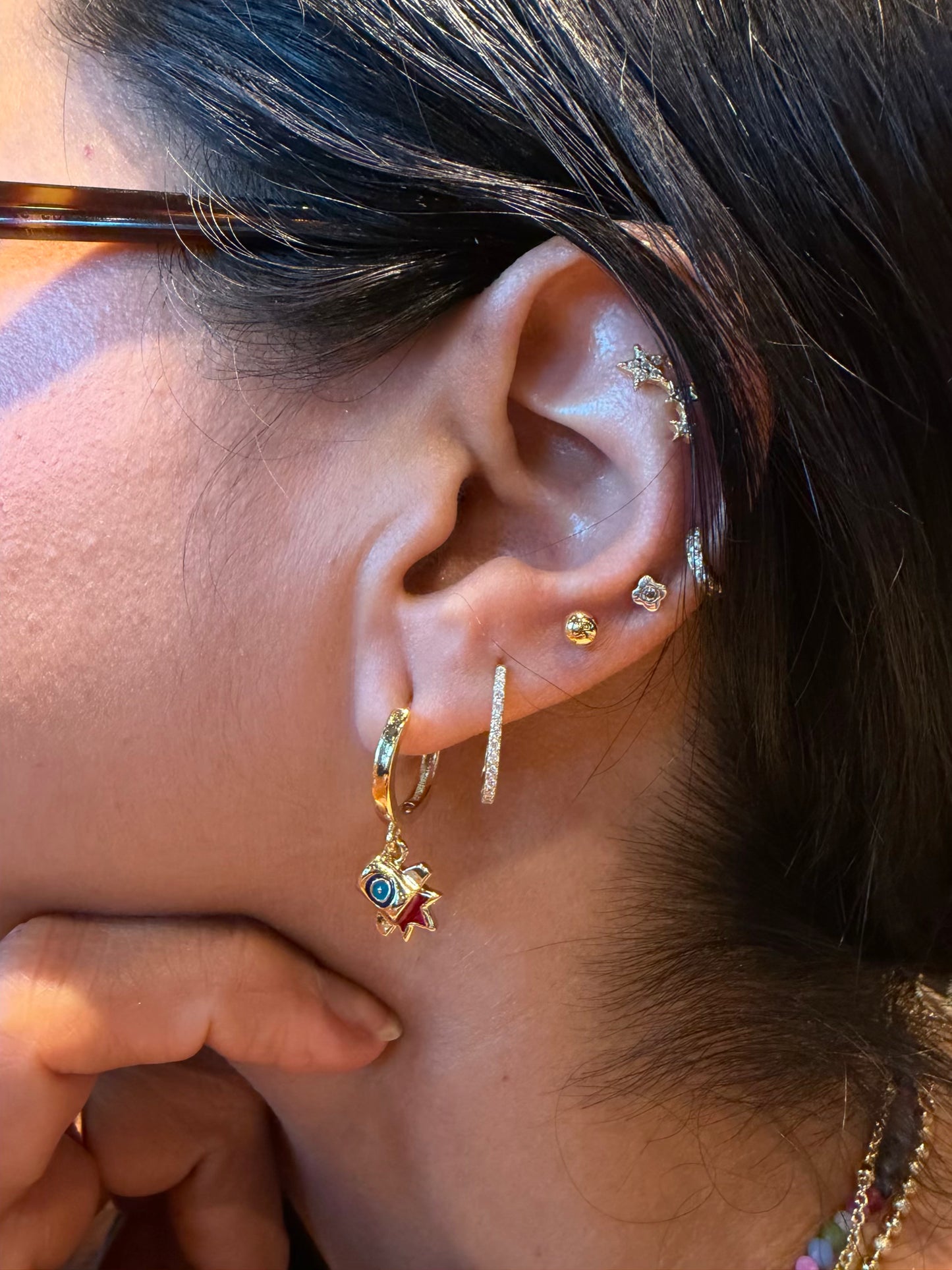 SATURN MISMATCHED EARRING