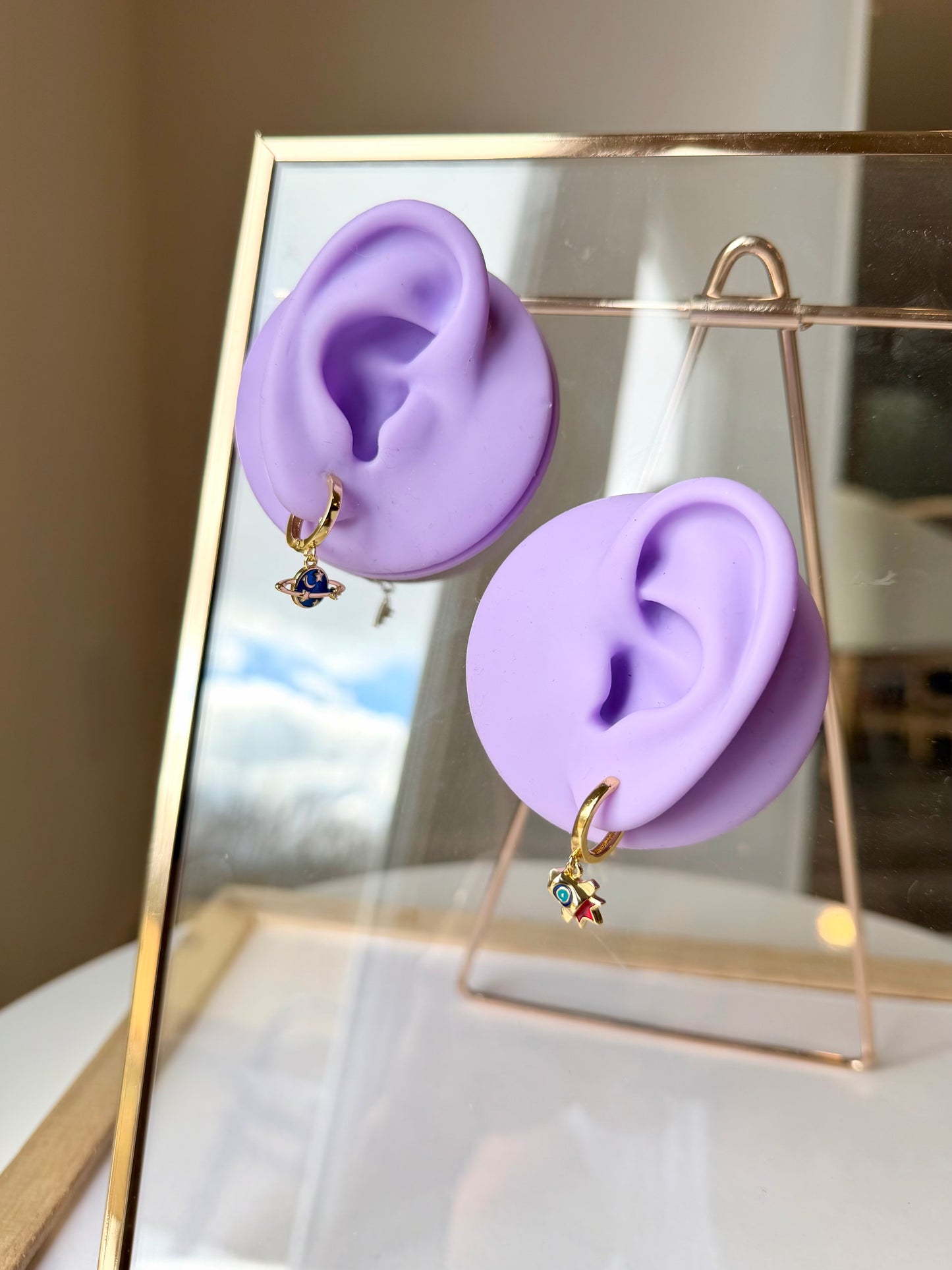 SATURN MISMATCHED EARRING