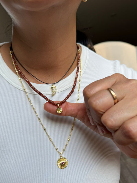 SANDSTONE TRIPLE NECKLACE