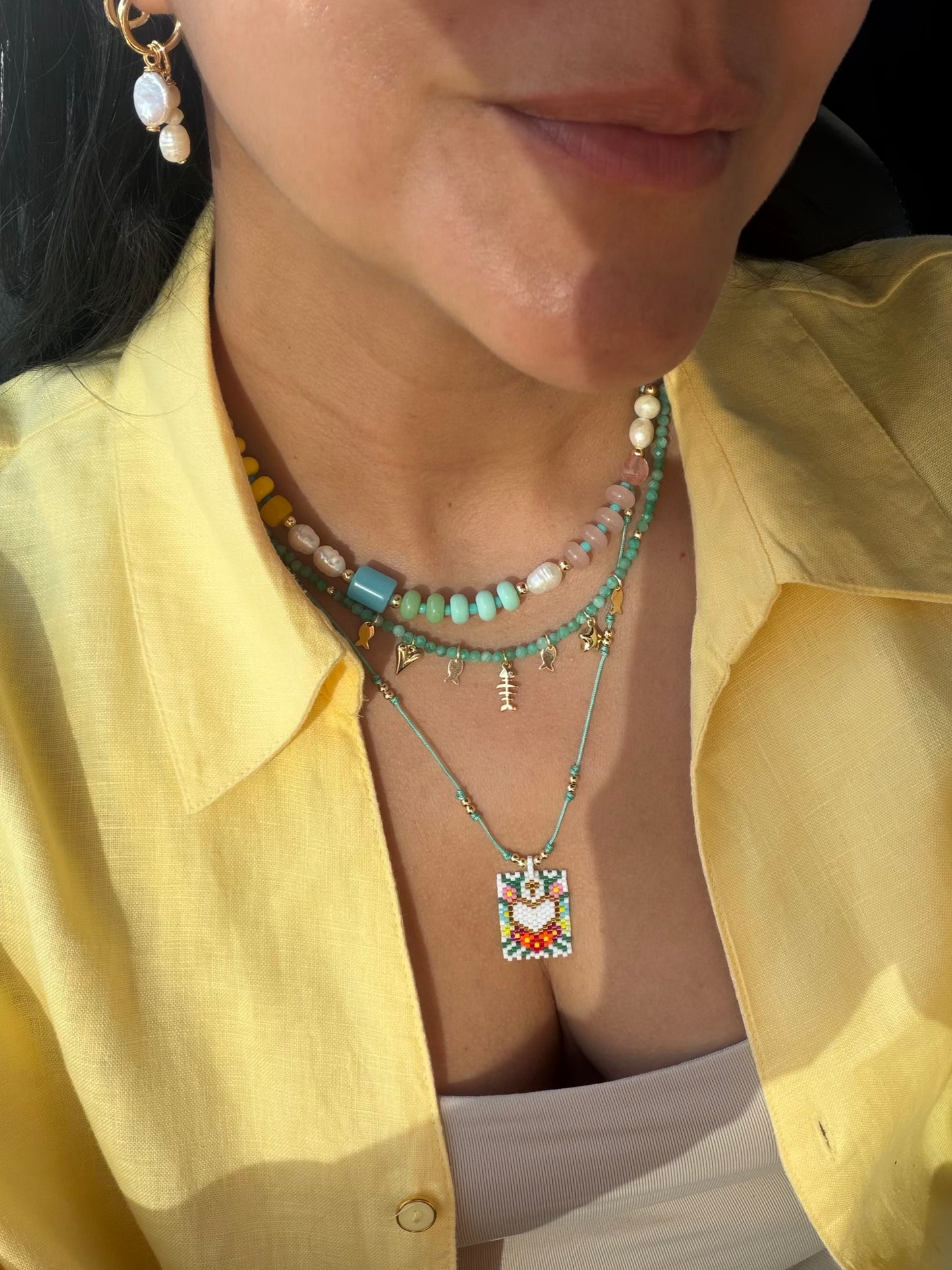 AQUA FISH NECKLACE