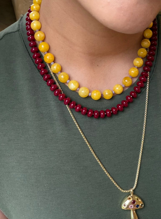 YELLOW JADE NECKLACE