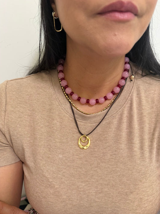PINK BUBBLE NECKLACE