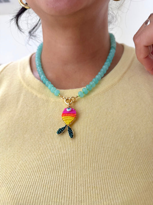 BLUE FISH NECKLACE