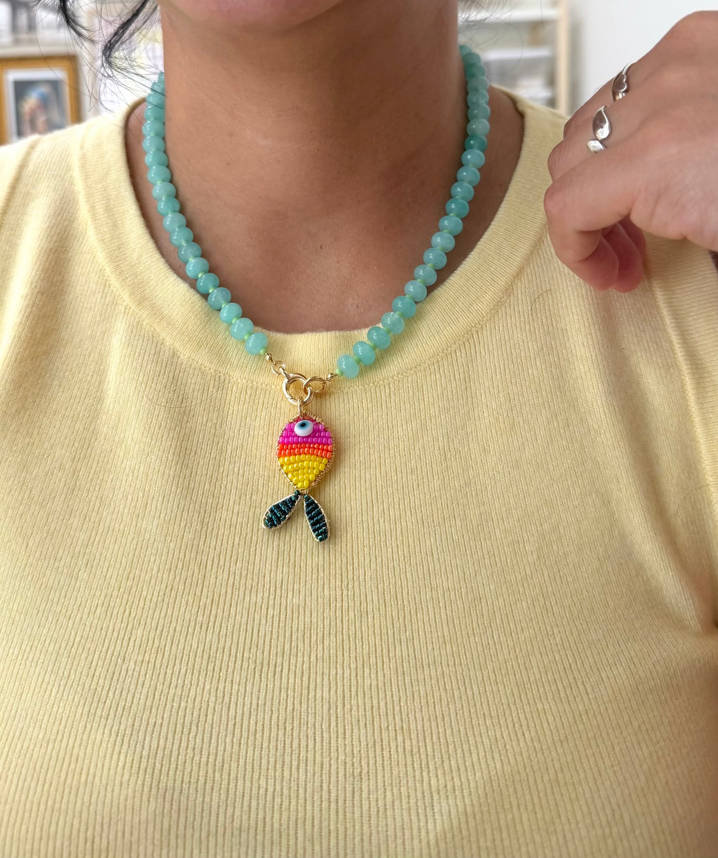 BLUE FISH NECKLACE