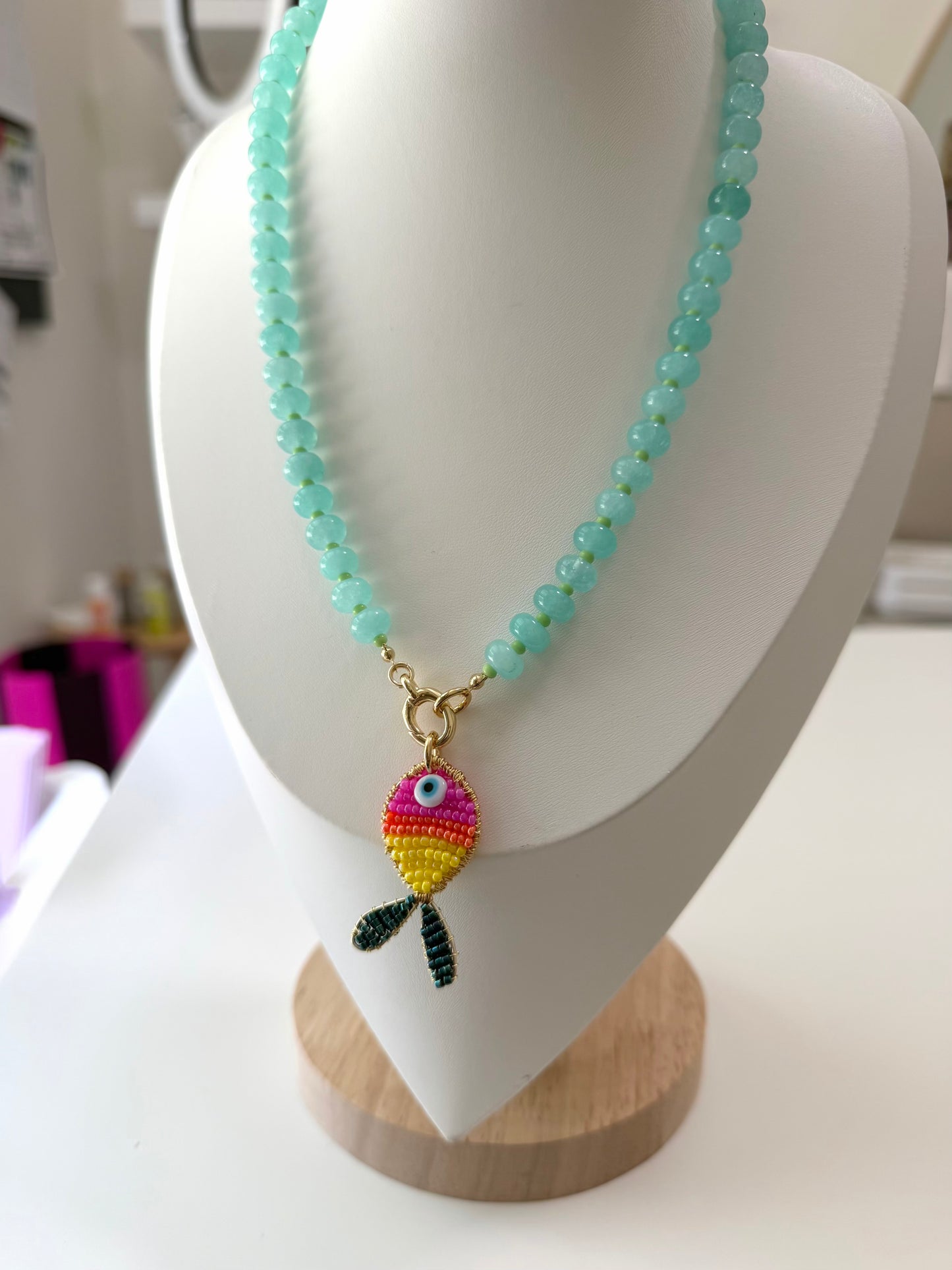 BLUE FISH NECKLACE