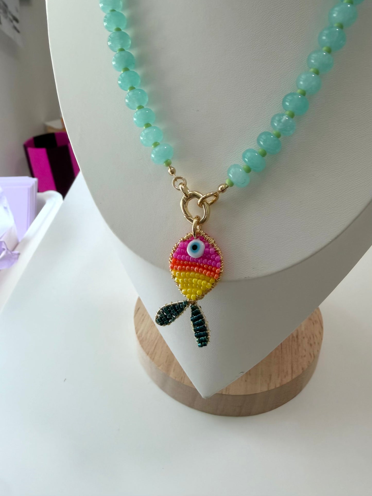 BLUE FISH NECKLACE