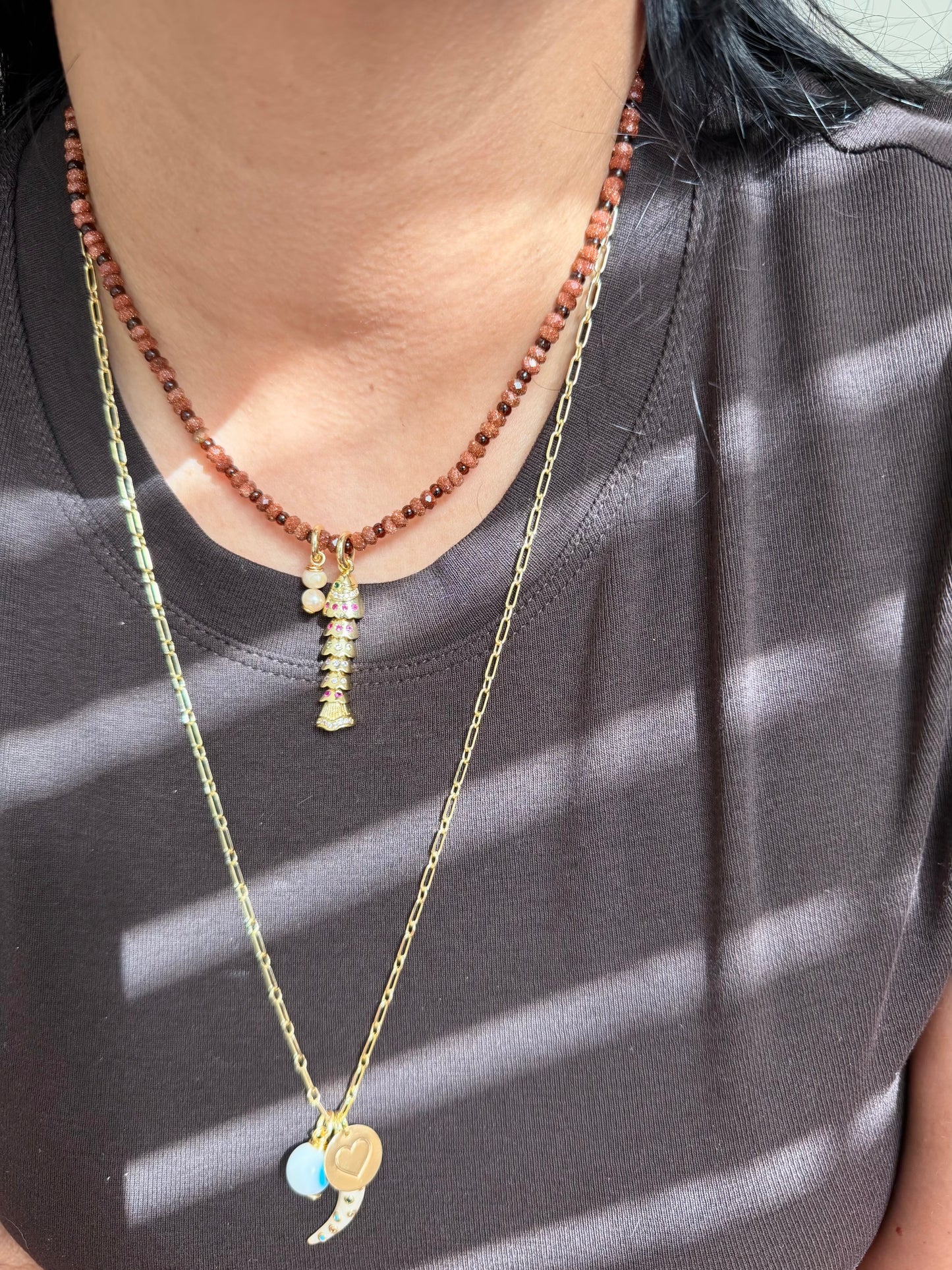 FISH GOLDSTONE NECKLACE