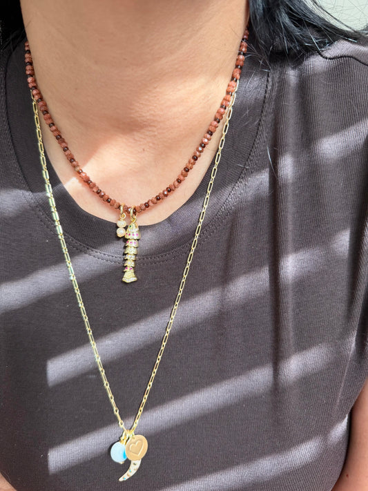 FISH GOLDSTONE NECKLACE
