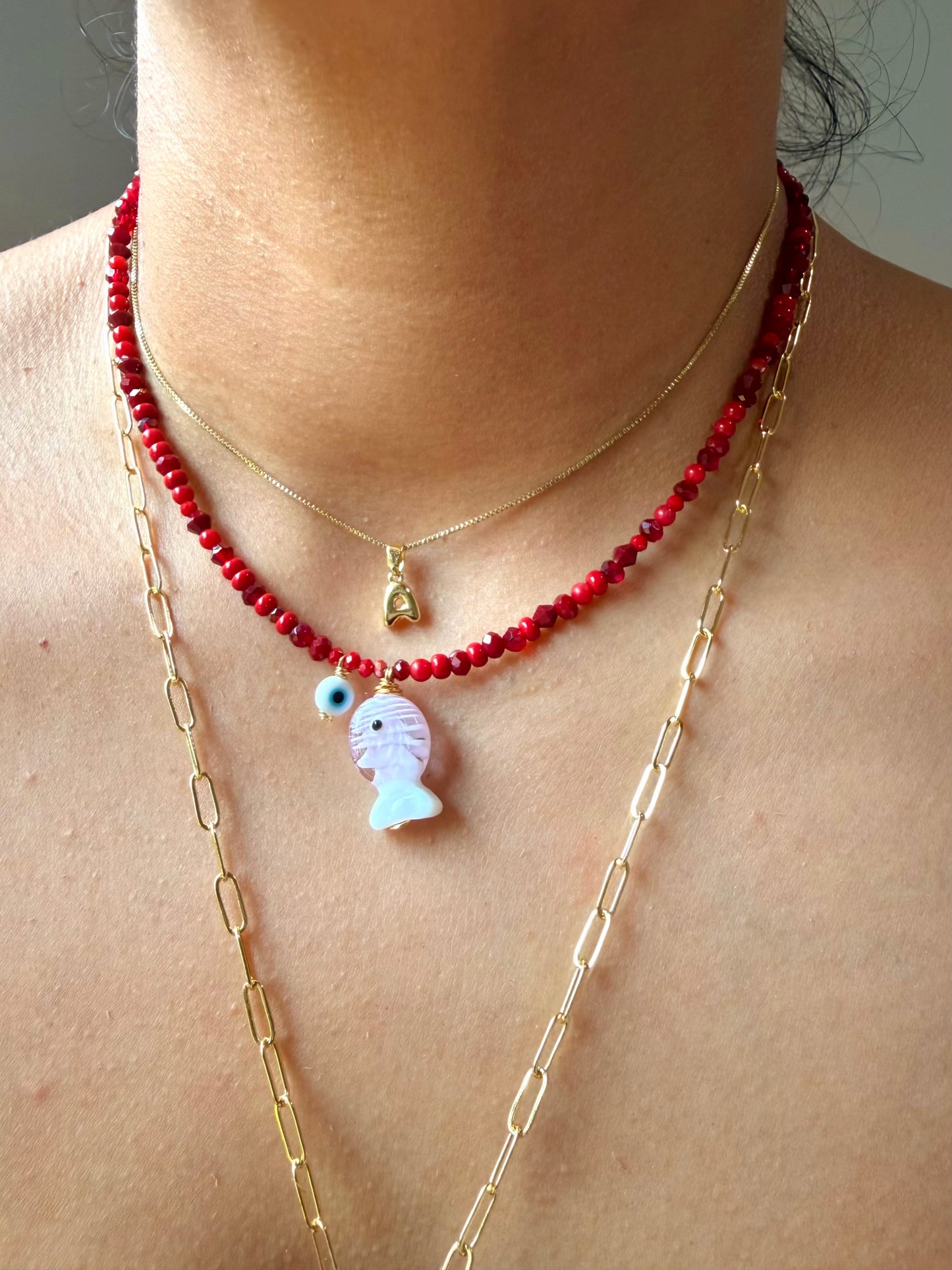 CRYSTAL FISH NECKLACE