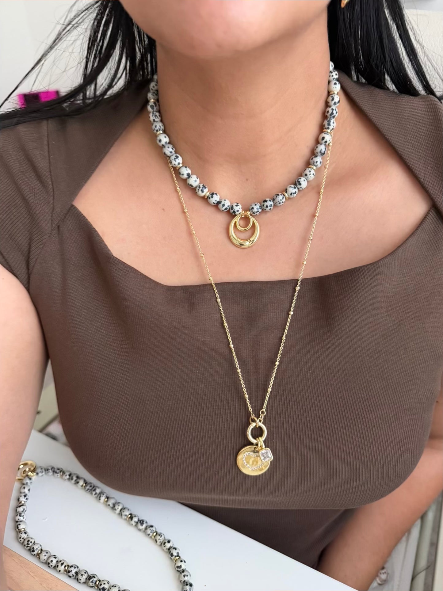 JASPER DÁLMATA NECKLACE