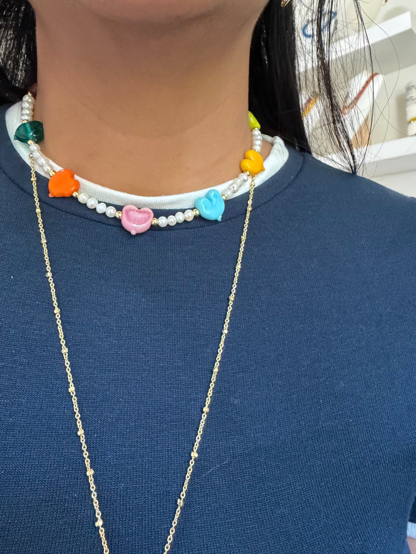 PEARLY HEART NECKLACE