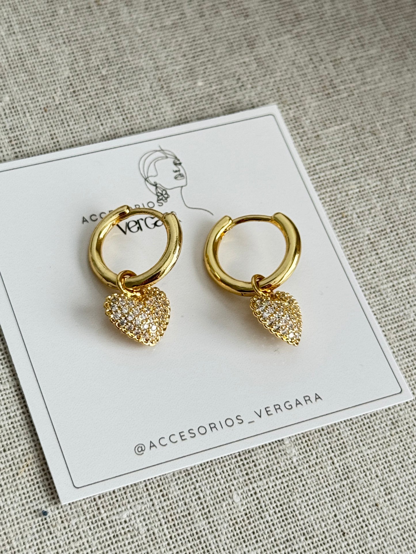 HEART ZIRCONIA EARRING