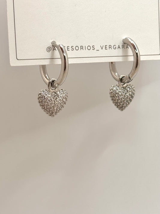 HEART ZIRCONIA EARRING