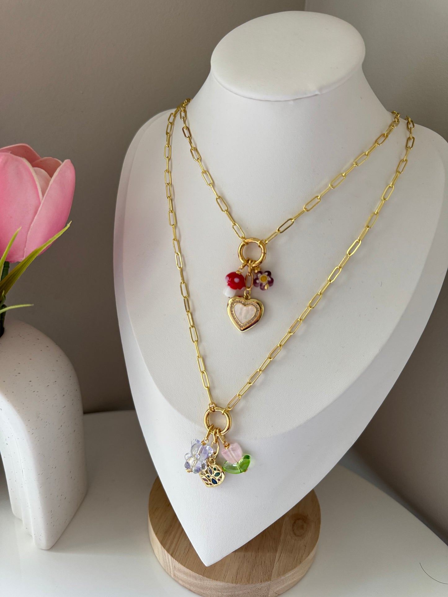 SPRING HEARTS NECKLACE