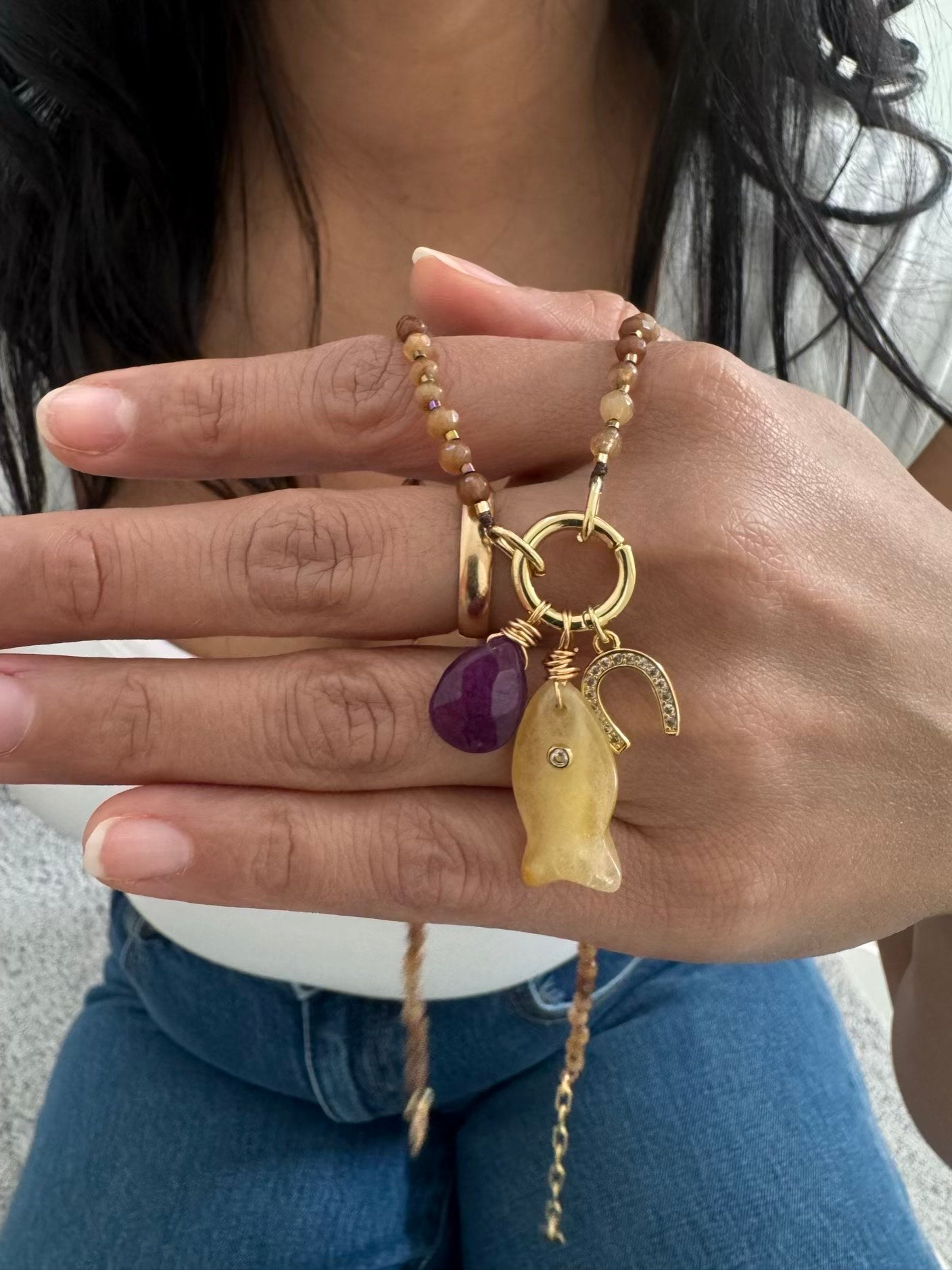 NECKLACE AGATHA FISH