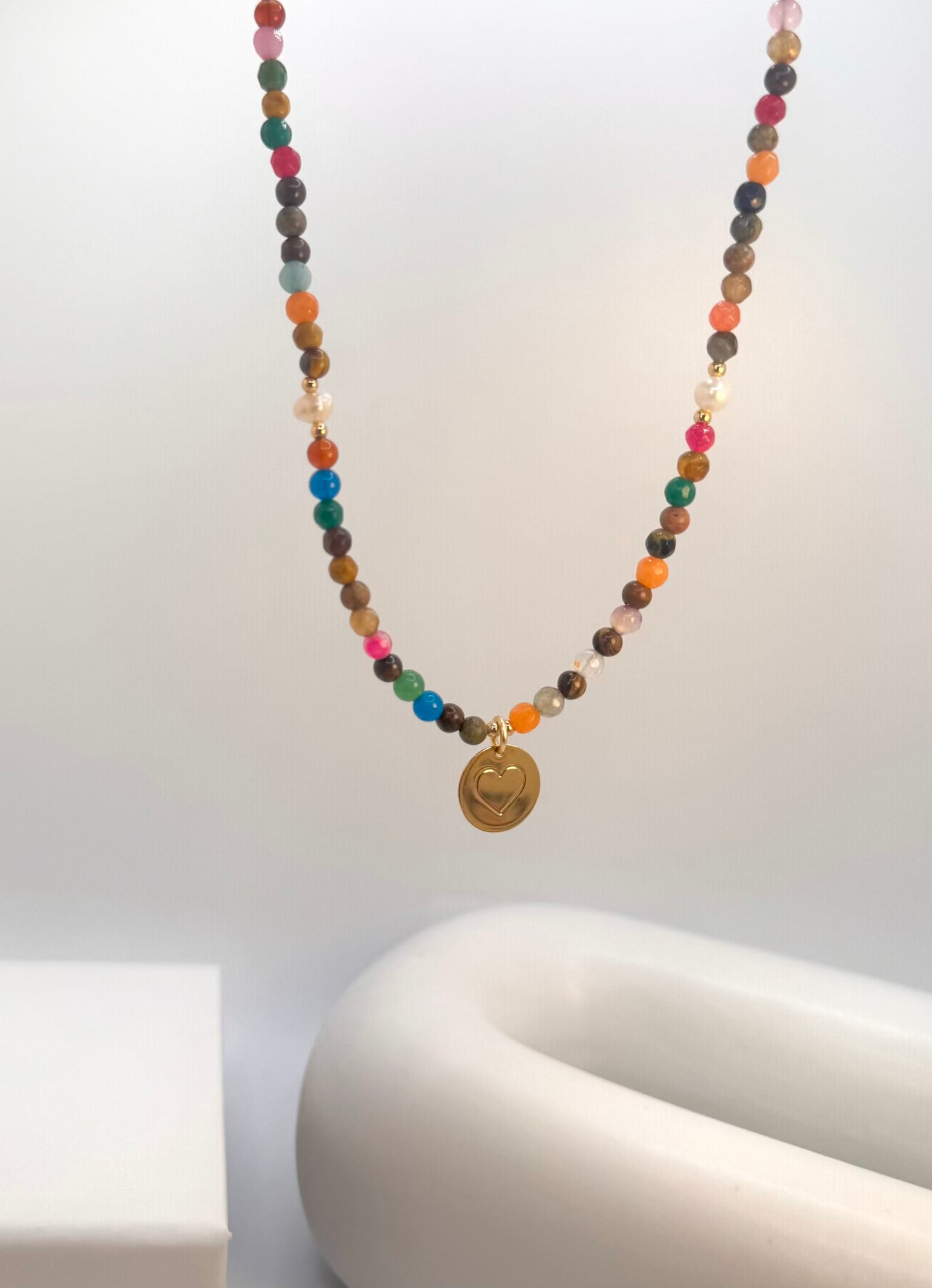 NECKLACE AGATE PEARL