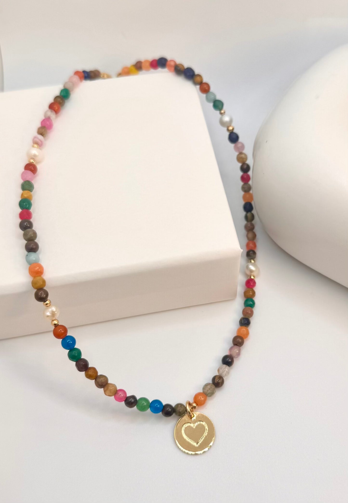 NECKLACE AGATE PEARL