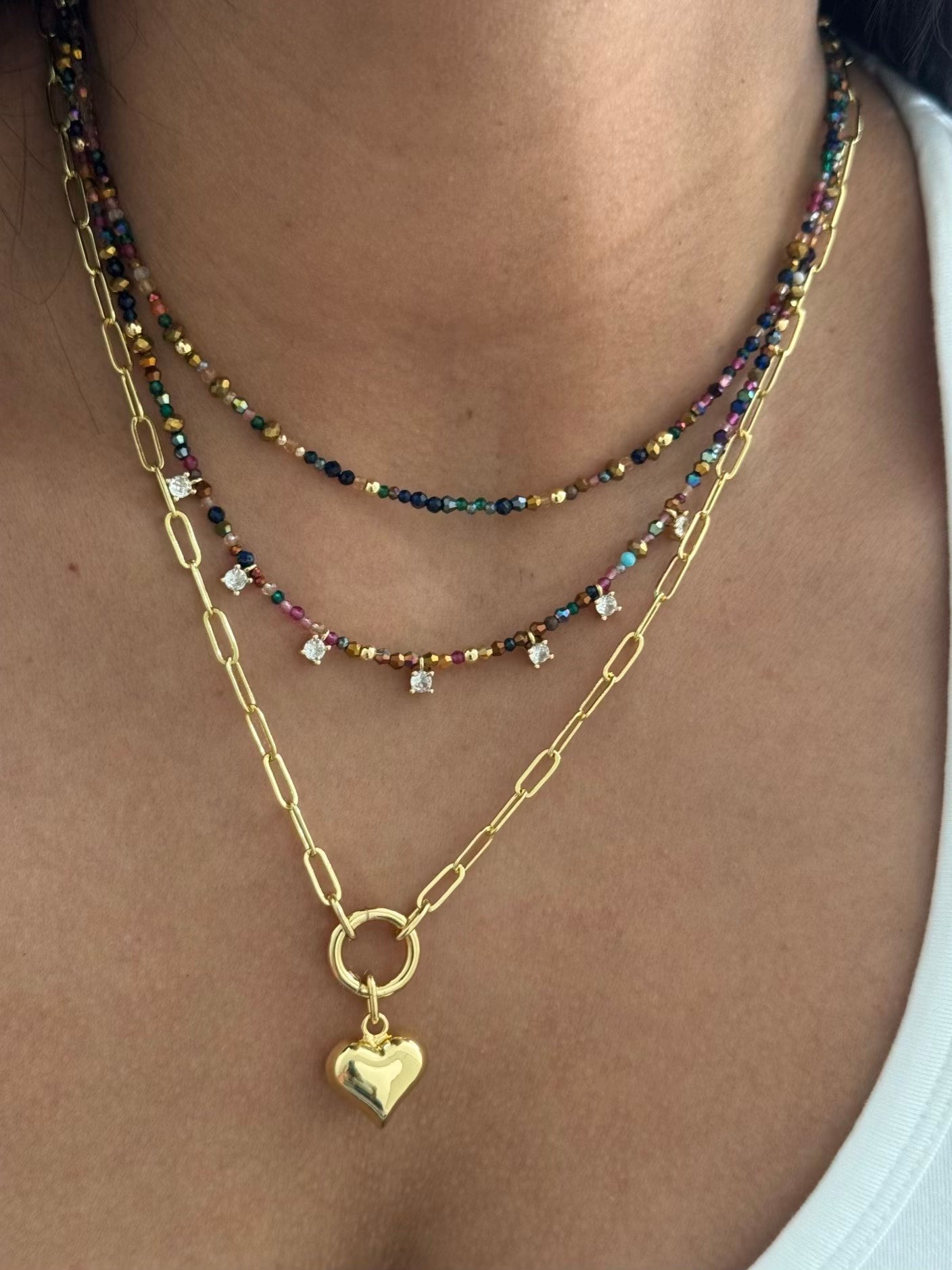 NECKLACE RAINBOW CRYSTAL
