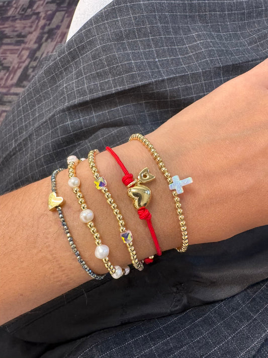 BRACELET INITIAL HEART