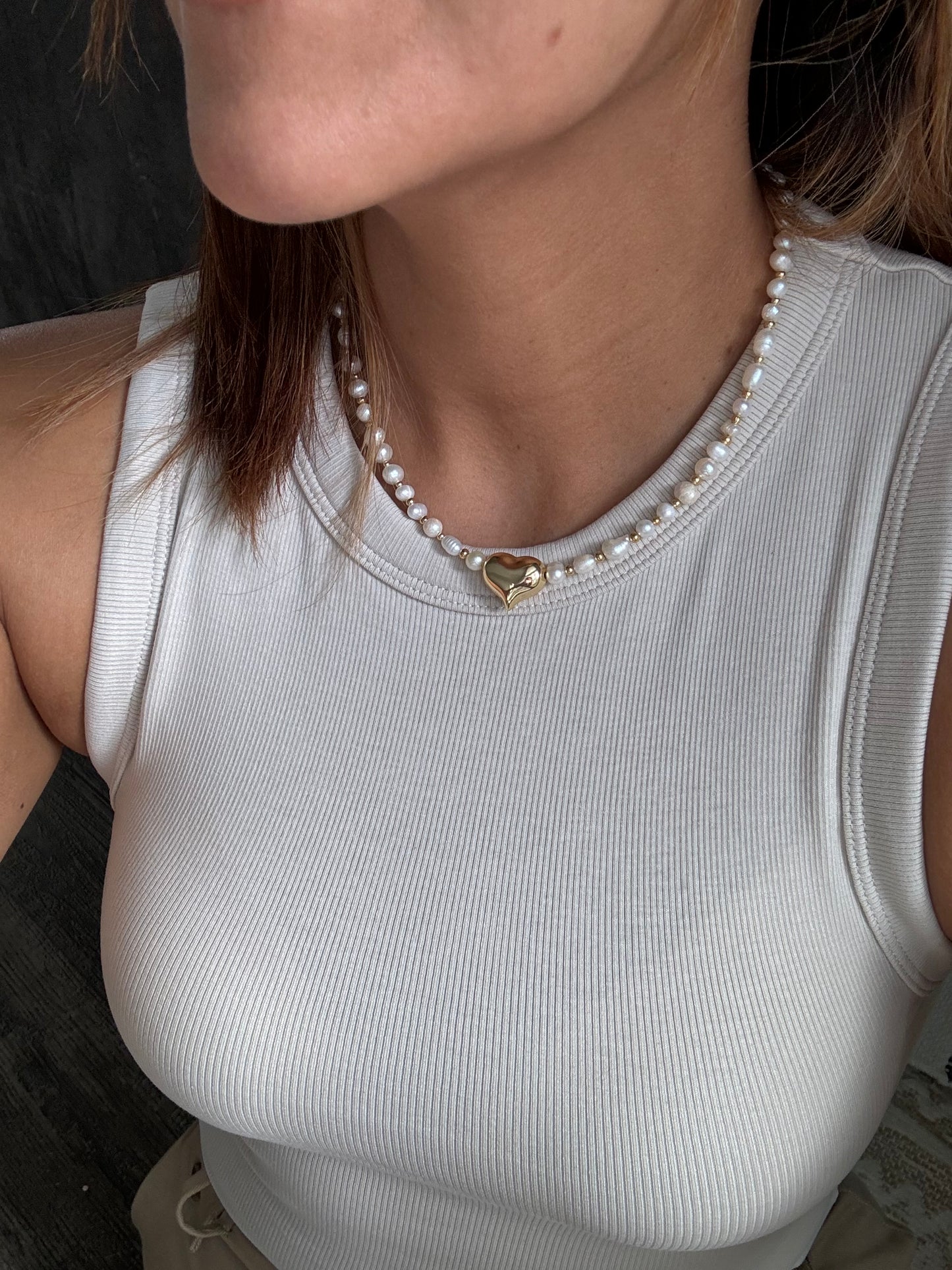 PEARL-HEART NECKLACE