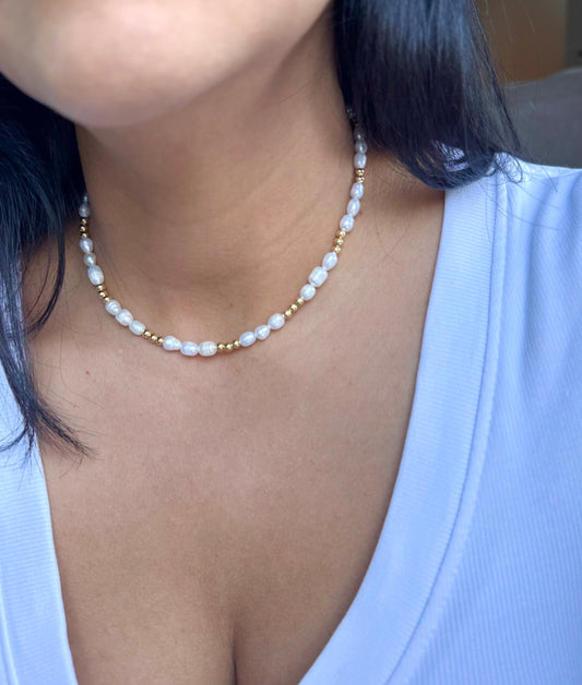 NECKLACE NATURAL PEARL